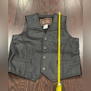 Cripple Creek Ranch Wear Leather Vest Men Size Large Country Biker